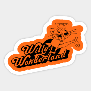 Willy's Wonderland Logo Black and Whit Sticker